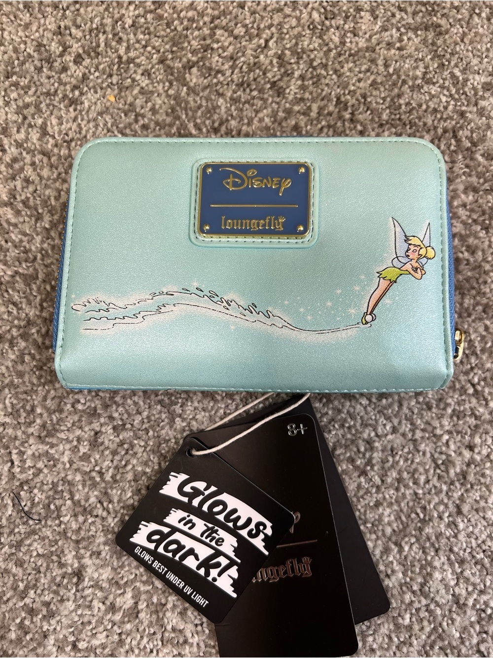Loungefly Peter Pan You Can Fly Glow Zip Around Wallet - Picture 3 of 6